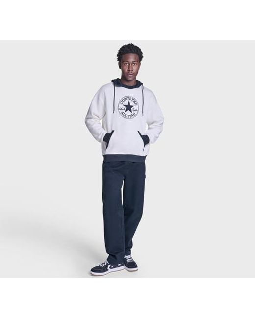 Converse Blue Chuck Taylor Patch Two-Tone Hoodie for men