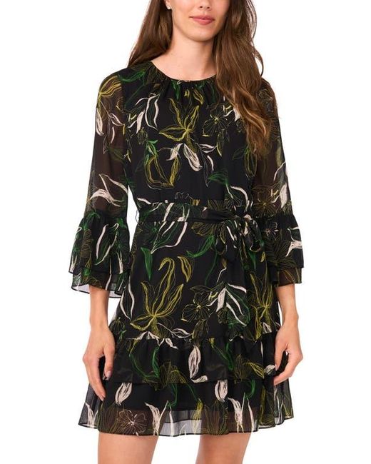 Halogen® Black Ruffle Minidress