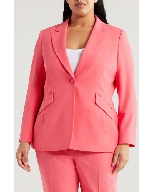 Tahari Pink One-Button Blazer