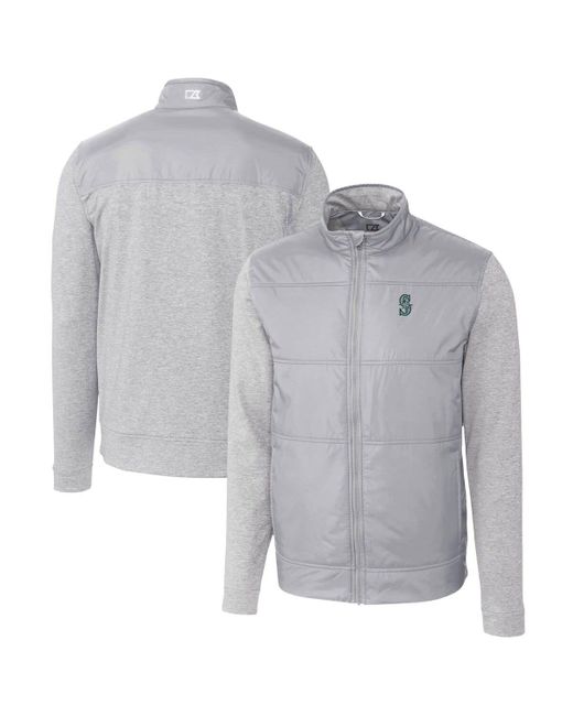 Cutter & Buck Seattle Mariners Stealth Hybrid Quilted Fullzip