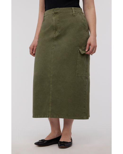 Madewell Green Cargo Midi Skirt