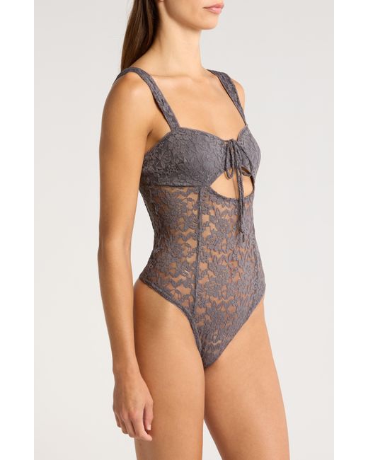 Free People Multicolor Intimately Fp Strike A Pose Lace Bodysuit