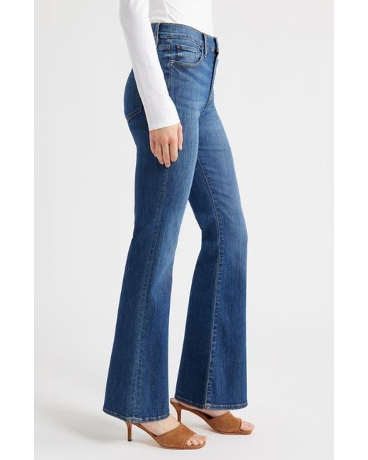 FRAME Blue The Icon High Waist Flare Jeans