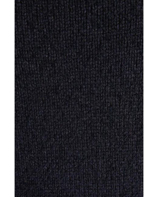 Moncler Blue Padded V-Neck Sweater