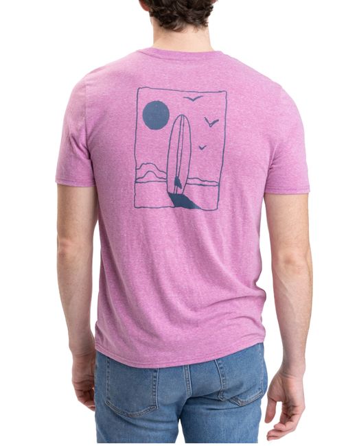 Threads For Thought Purple Surf Beach Graphic T-shirt for men