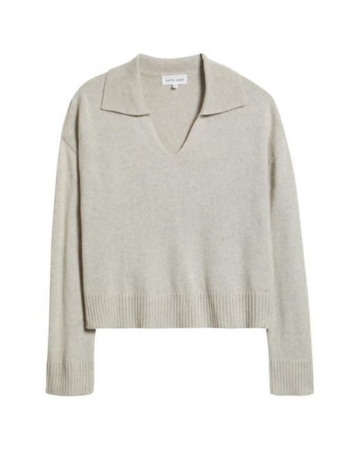 Bella Dahl White Johnny Collar Pullover Sweater