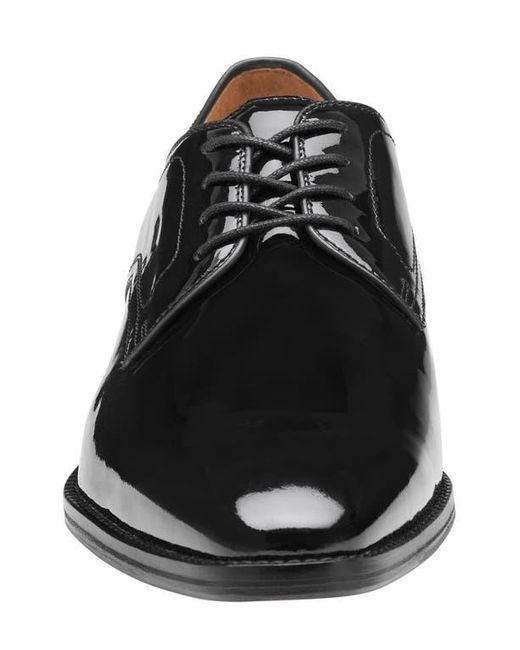 Johnston & Murphy Black Sullivan Plain Toe Derby for men