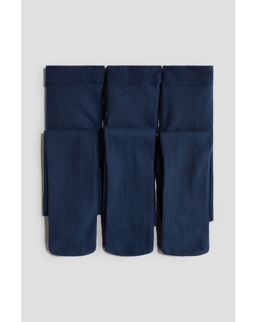 H&M Blue 3-Pack School Tights