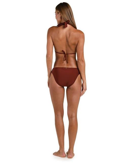 Sunshine 79 Brown Solids Triangle Bikini Top