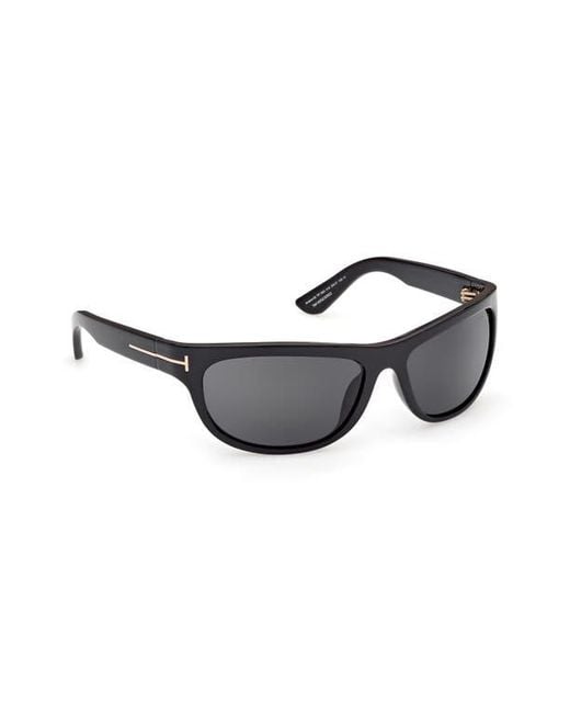 Tom Ford Black Anders 62Mm Oversize Rectangular Sunglasses for men