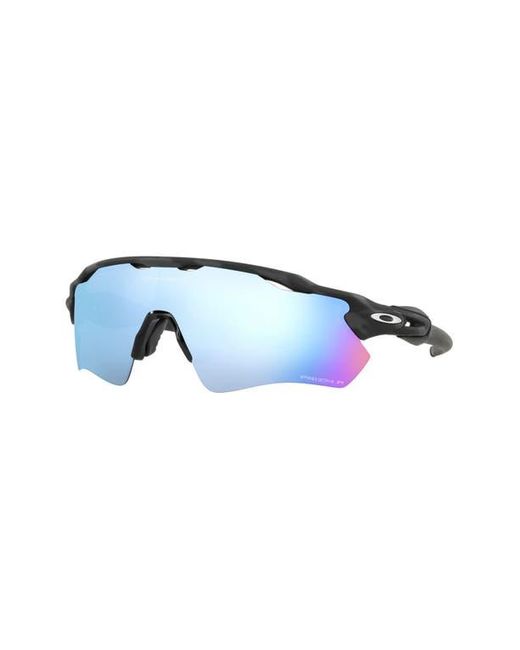 Oakley Blue Radar Ev Path 38Mm Prizm Polarized Wrap Sunglasses