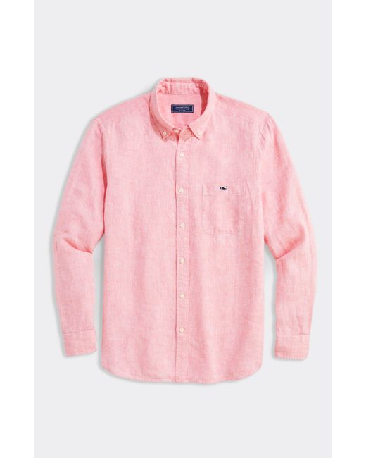 Vineyard Vines Pink Linen Button-down Shirt for men
