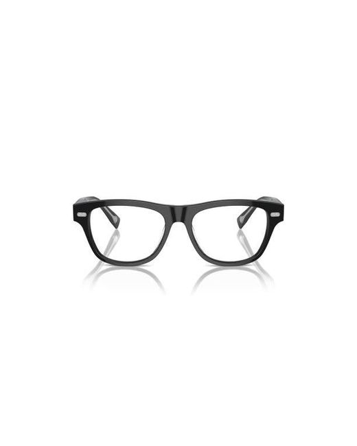 Brunello Cucinelli Black 54Mm Rectangle Optical Glasses for men