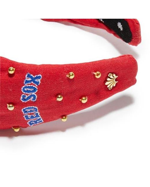 Lele Sadoughi Red Mlb Boston Sox Embellished Headband