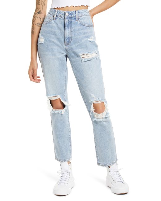 PacSun Blue Distressed Mom Jeans