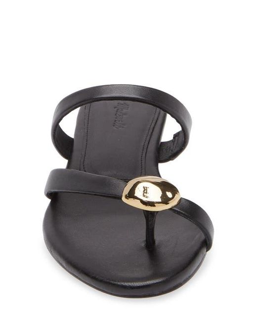Madewell White The Mila Hardware Toe Loop Slide Sandal