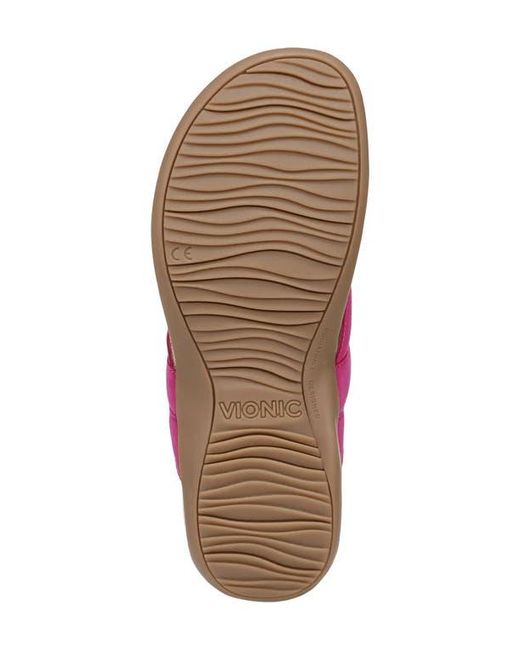 Vionic Pink Bella Braid Flip Flop