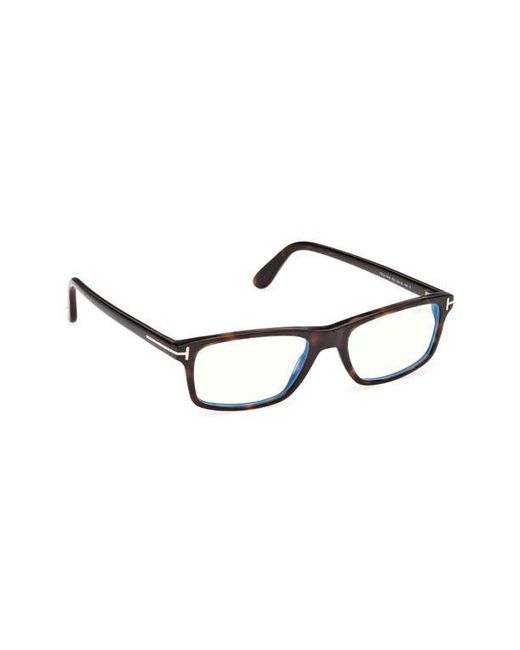 Tom Ford Brown 55Mm Rectangular Optical Glasses for men