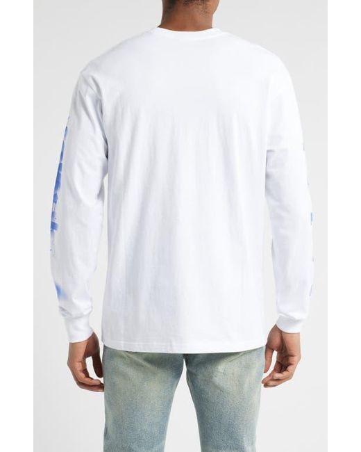ICECREAM Blue Count Em Long Sleeve Cotton Graphic T-Shirt for men