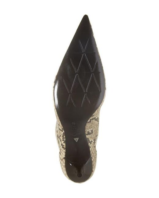 SCHUTZ SHOES Metallic Frances Snakeskin Embossed Pointed Toe Bootie