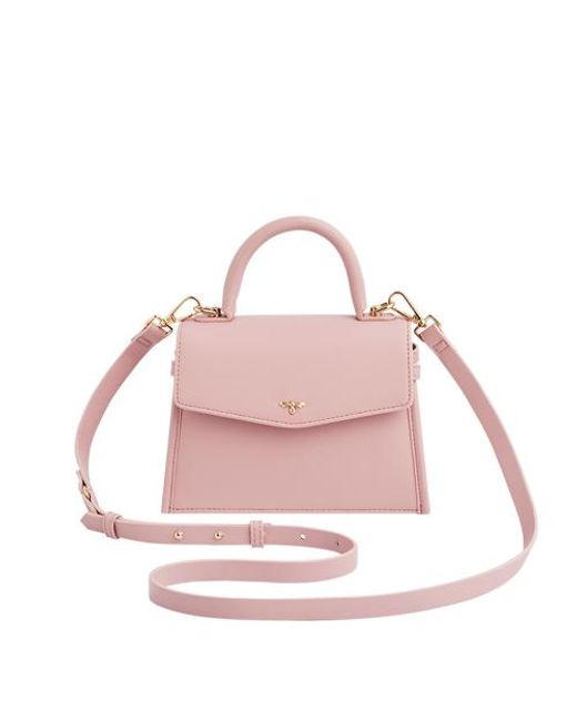 Fable England Pink Small Structured Tote Bag