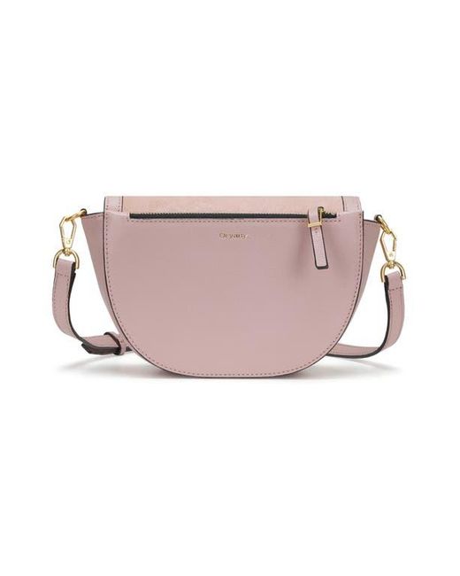 orYANY Pink Lottie Suede Crossbody Saddle Bag