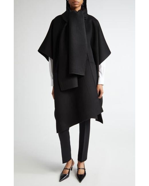 TOTEME Double Face Wool Scarf Coat in Black | Lyst