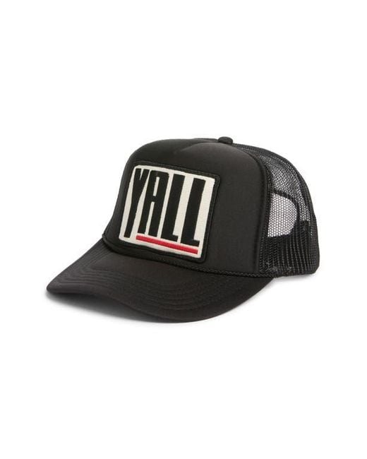 Friday Feelin Black Y'All Patch Trucker Hat