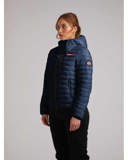 Jacket Blue Satell1Te Padded Hooded Jacket