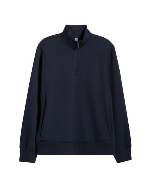 Zella Blue Vital Fleece Quarter Zip Pullover for men