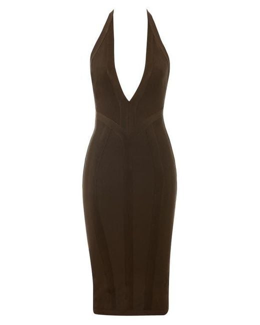 bandage dress brown Short Sleeve Brown Gingham Mini Dress main image 0