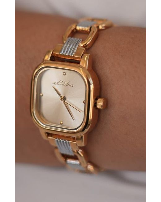 Ettika Metallic Classic Square Bracelet Watch