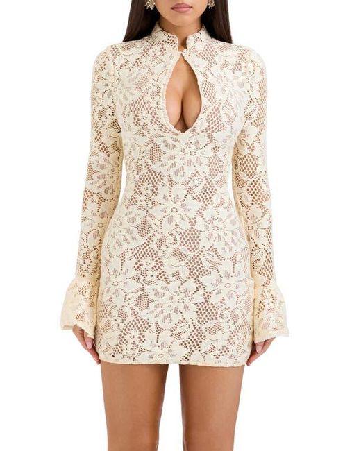 house of cb white lace dress long sleeve House Of CB Belle White Maxi Dress SMALL by House of CB