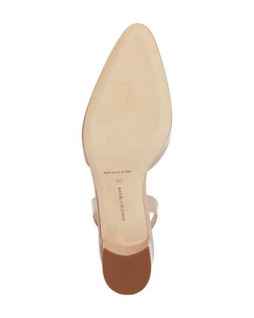 Manolo Blahnik Natural Aspro Slingback Pump