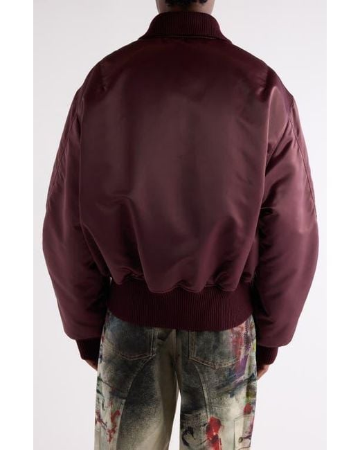 Acne Red Olievo Technical Bomber Jacket for men