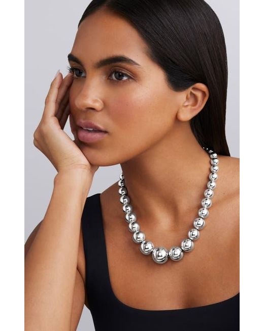 Lagos Metallic Caviar Bubbly Graduated Bead Long Necklace