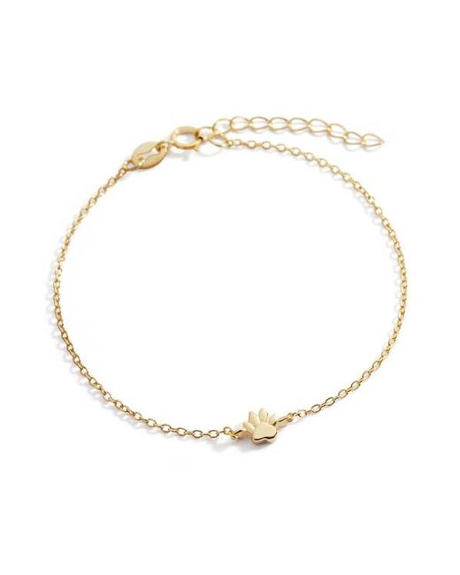 Mint & Lily Metallic Tiny Pawprint Bracelet