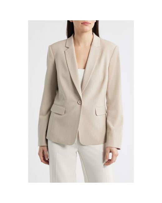 Tahari Natural One-Button Blazer