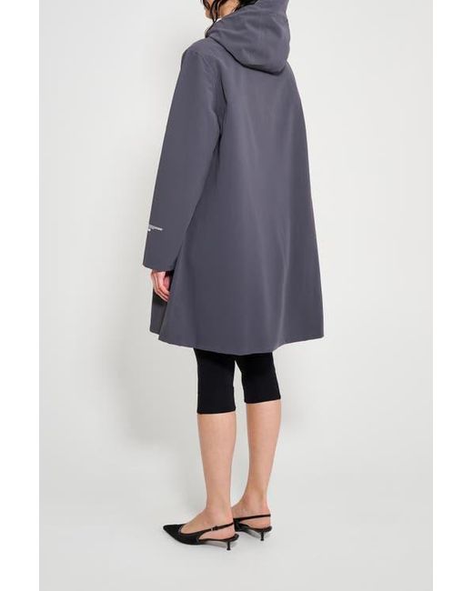 Stutterheim Blue Mosebacke Patch Matte Raincoat