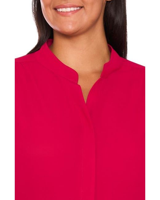 Cece Red Hidden Placket Shirt