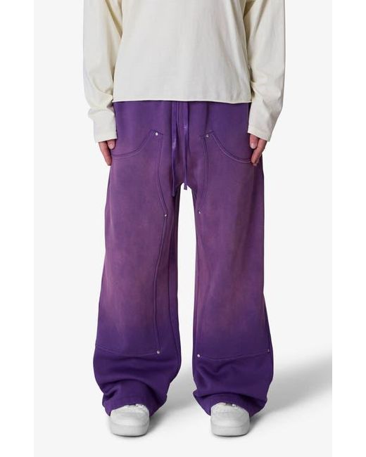 MNML Purple West Double Knee Sweatpants for men