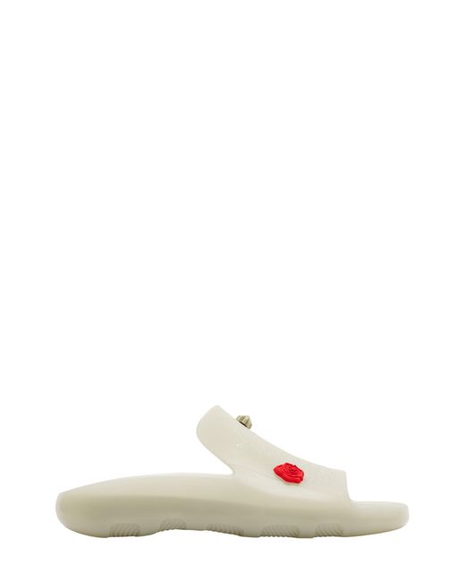 Burberry White Stingray Slide Sandal for men