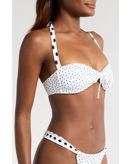 PacSun White Layla Tie Front Halter Bikini Top