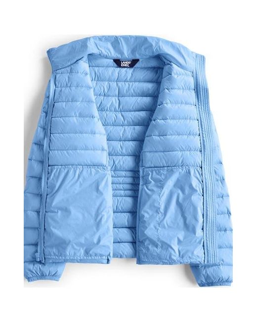 Lands' End Blue Wanderweight Ultralight Packable Down Jacket