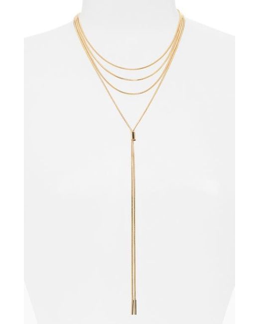Nordstrom White Snake Chain Layered Y-Necklace