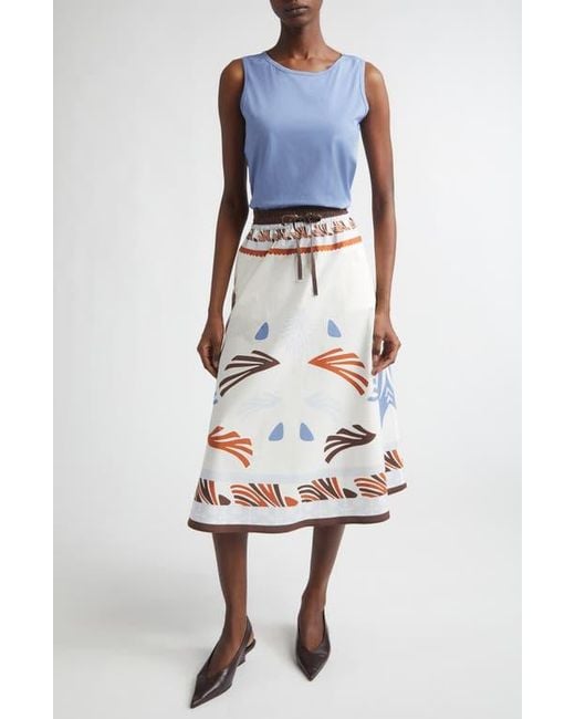 Herno Blue Cotton Jersey Shell