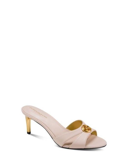 Donna Karan White Samson Slide Sandal