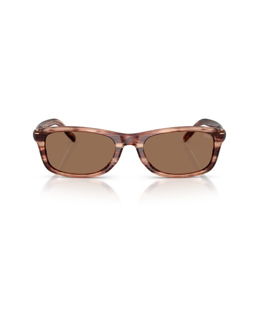 DIESEL Brown 54Mm Rectangular Sunglasses