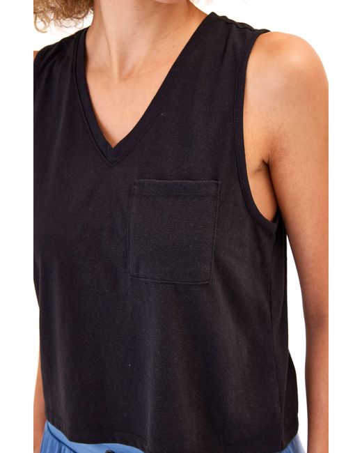 Threads For Thought Black Hera V-neck Triblend Tank