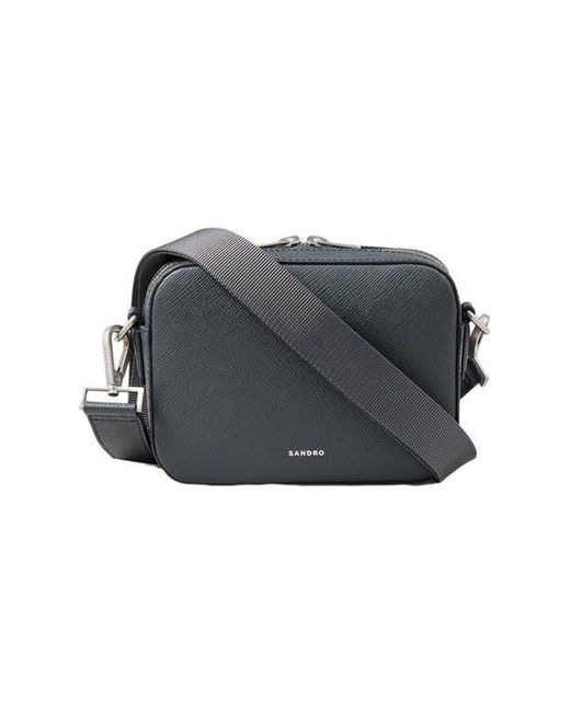 Sandro Gray Small Reconstituted Leather Bag for men